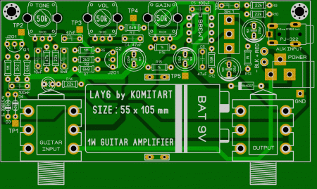 1W GUITAR AMPLIFIER KOMITART LAY6 FOTO