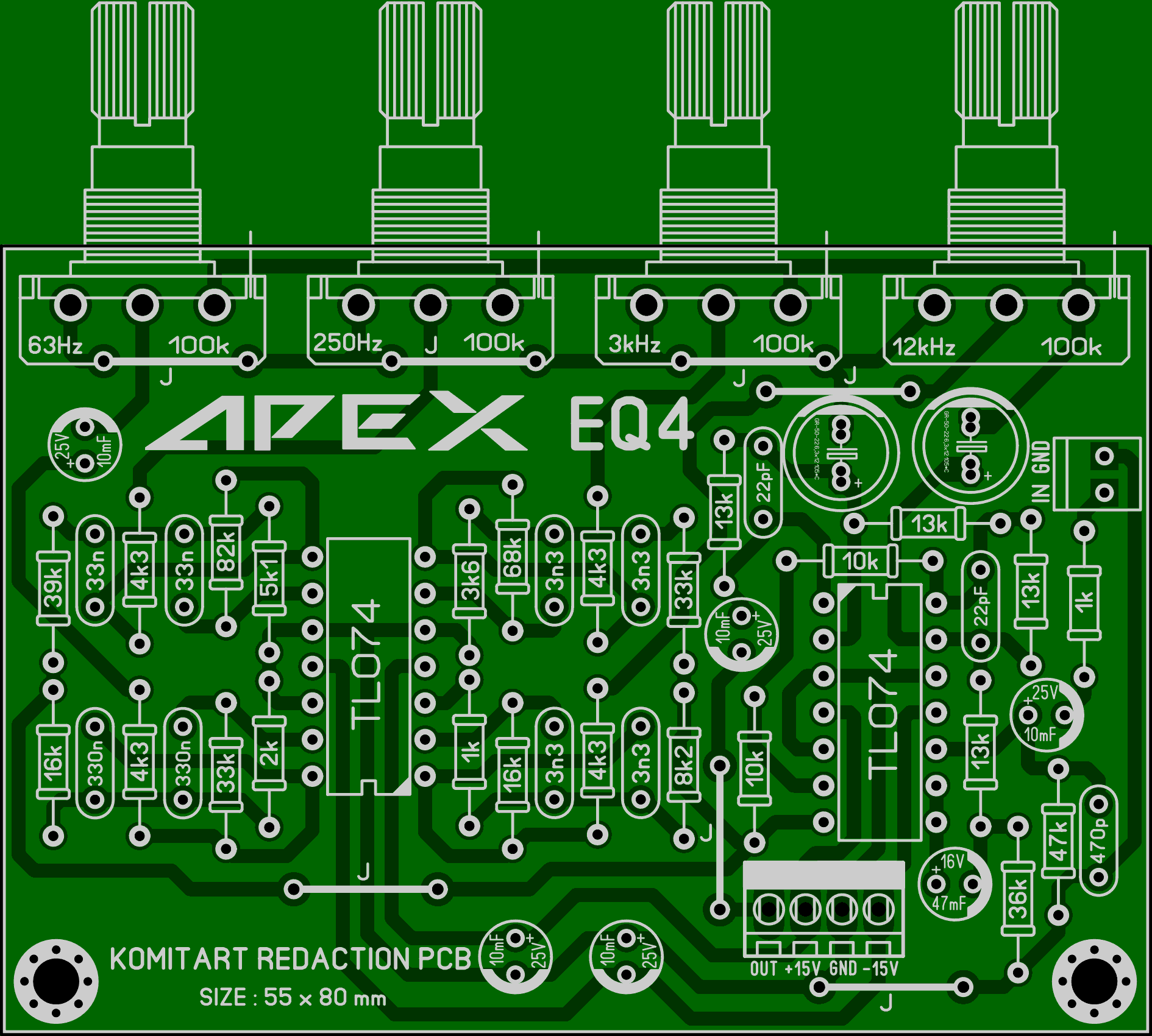 Mt3608 PCB lay. Tone control