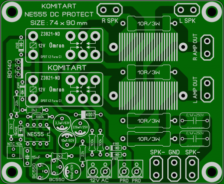 NE555 DC PRotect with FILTER  KOMITART LAY6 FOTO