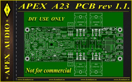 APEX A23 AMP AlexMM PCB rev 1_1 KOMITART Project