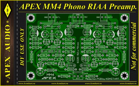 APEX MM4 Phono RIAA Preamp KOMITART Project