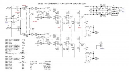 STEREO  TONE  CONT OL  BI-FET  DMS-201 Schematic