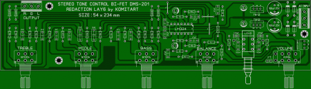 STEREO  TONE  CONTROL  BI-FET  DMS-201 KOMITART LAY6 FOTO