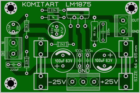 Guitar AMP LM1875 VER2 KOMITART LAY6 FOTO