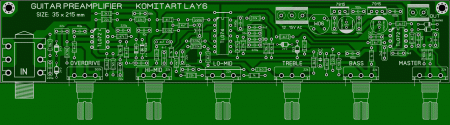 GUITAR PREAMP TL072_TL074 KOMITART LAY6 FOTO