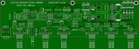 GUITAR  PREAMPLIFIER  FENDER KOMITART LAY6 FOTO