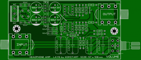 Headphone MINI AMP OPA2604 KOMITART LAY6 FOTO