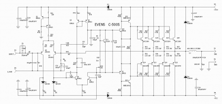 EVENS C500 AMPLIFIER Schematic