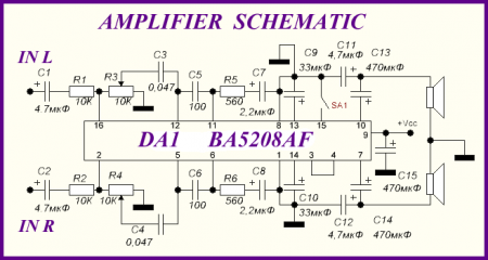 BA5208 AMP Schematic