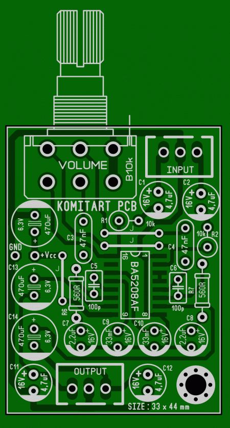 BA5208AF AMPLIFIER KOMITART LAY6 FOTO