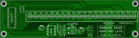 Running 20LED KOMITART version 2 LAY6 FOTO