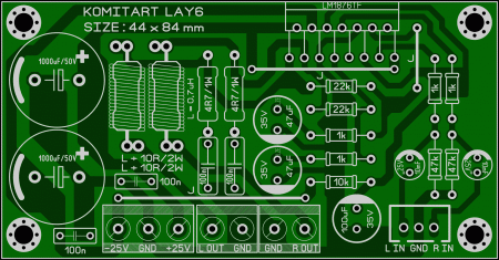 LM1876TF AMP ver 1 KOMITART LAY6 FOTO