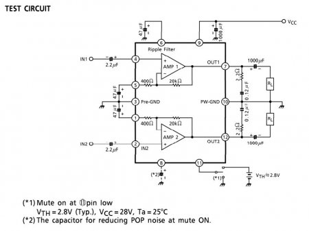 TA8200H Amplifier Schematic