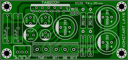 TA8200H 2x13W DUAL Amplifier KOMITART LAY6 FOTO