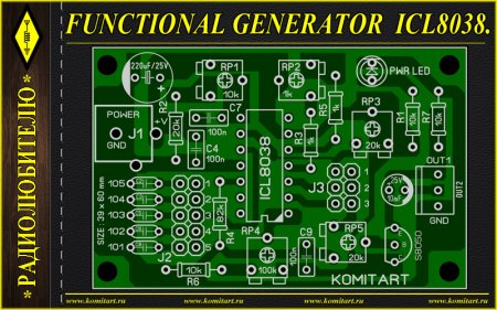 DIY ALIEXPRESS FUNCTIONAL GENERATOR-ICL8038 by KOMITART Project