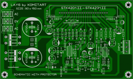 STK4201 II to STK 4231 II AMPLIFIER KOMITART LAY6 FOTO