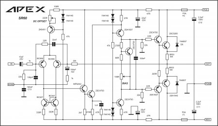 APEX SR60 amplifier Schematic
