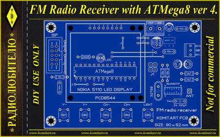 FM Radio Receiver with ATMega8 v_4 Komitart Project