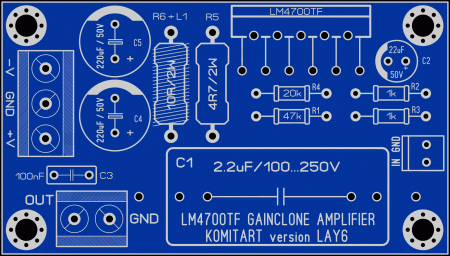LM4700TF Gainclone Amplifier Komitart LAY6 FOTO
