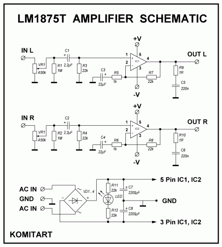 LM1875T or LM2030A Amplifier schematic