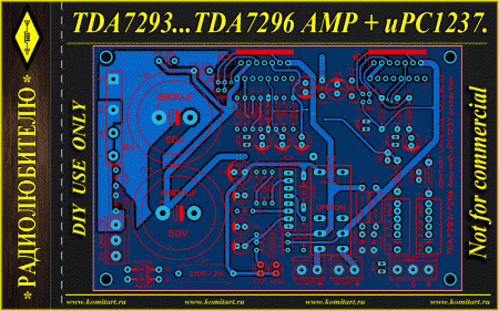 TDA7293_TDA7296 STEREO Amplifier Komitart project