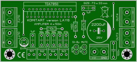 TDA7850 AMP Komitart LAY6 foto