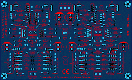 DYNALO Rev C headphone amplifier Komitart LAY6 F1