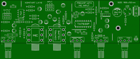 TA7630P Tone control with Mic input Komitart LAY6 foto