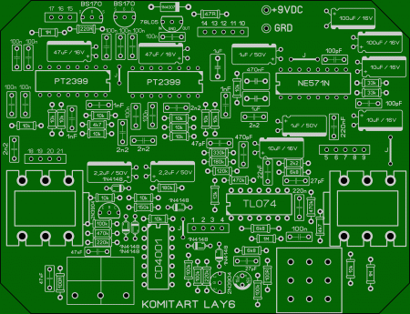 Atmosphere Delay PCB 1 Komitart LAY6 foto