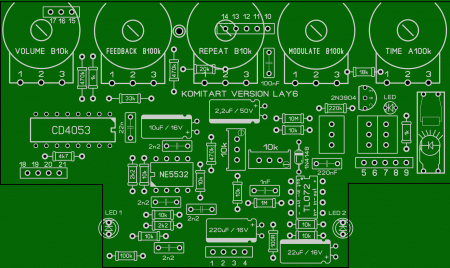 Atmosphere Delay PCB 2 Komitart LAY6 foto