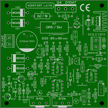 0-30V-3A DC Regulated power supply Komitart LAY6 foto