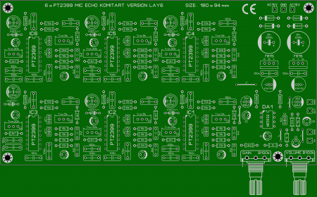 6 x PT2399 ECHO REVERB KOMITART LAY6 foto