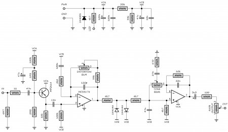 MXR Distortion III schematic