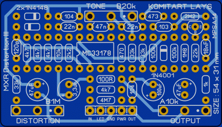 MXR Distortion III_Komitart LAY6 foto