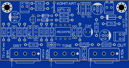 MXR Distortion III_ver 2.0 Komitart LAY6 foto