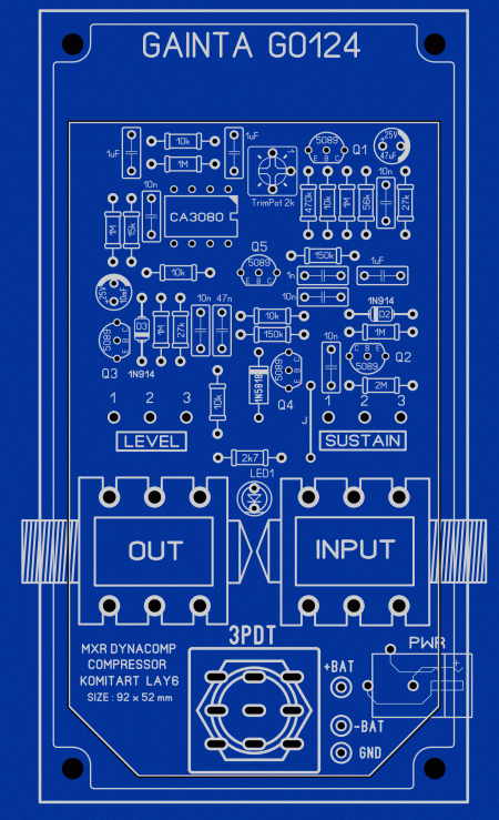 MXR Dynacomp Comressor V2 with Gainta G0124 LAY6 foto