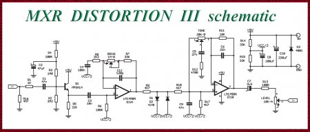 MXR Distortion III Schematic