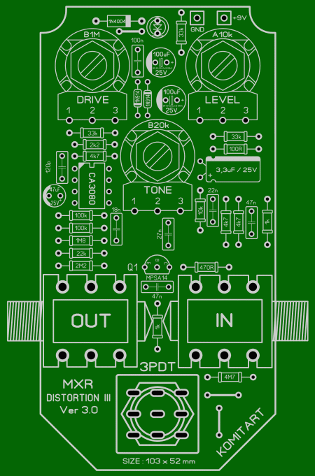 MXR Distortion III Komitart v3 LAY6 foto