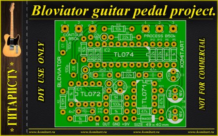 Bloviator guitar pedal Komitart project