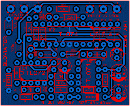 BLOVIATOR Double-sided PCB Komitart F1