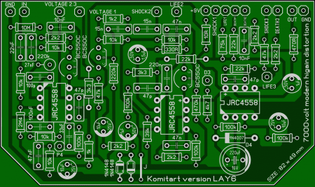 Yerasov 7000volt modern higain distortion Komitart LAY6 foto