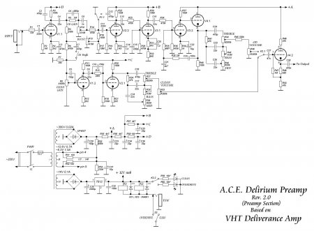 Delirium preamp 2.0 main section schematic