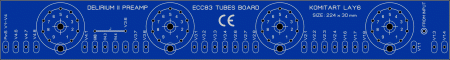 ECC83 tubes board Komitart LAY6 foto