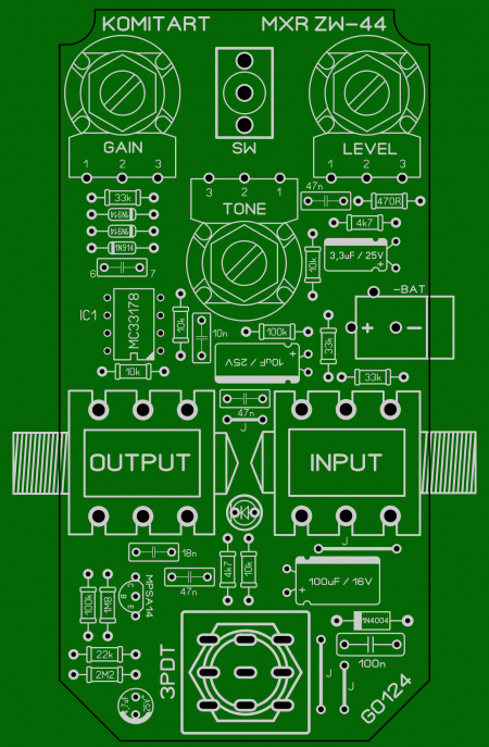 MXR ZW-44 overdrive Komitart LAY6 foto