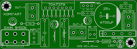 TDA7379 Amplifier Komitart LAY6 foto