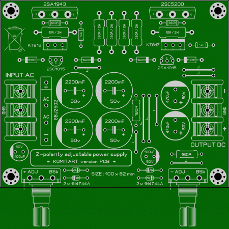 2-polarity adjustable power supply Komitart LAY6 foto