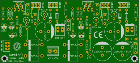 TDA2030 & TIP41-TIP42 stereo amplifier Komitart LAY6 foto