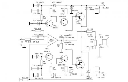 Stonecold amplifier schematic