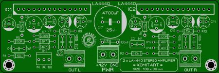 2xLA4440 stereo amplifier Komitart LAY6 foto