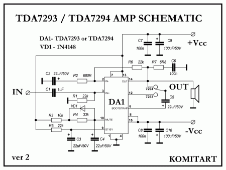 TDA7293_TDA7294 amplifier ver 2 schematic